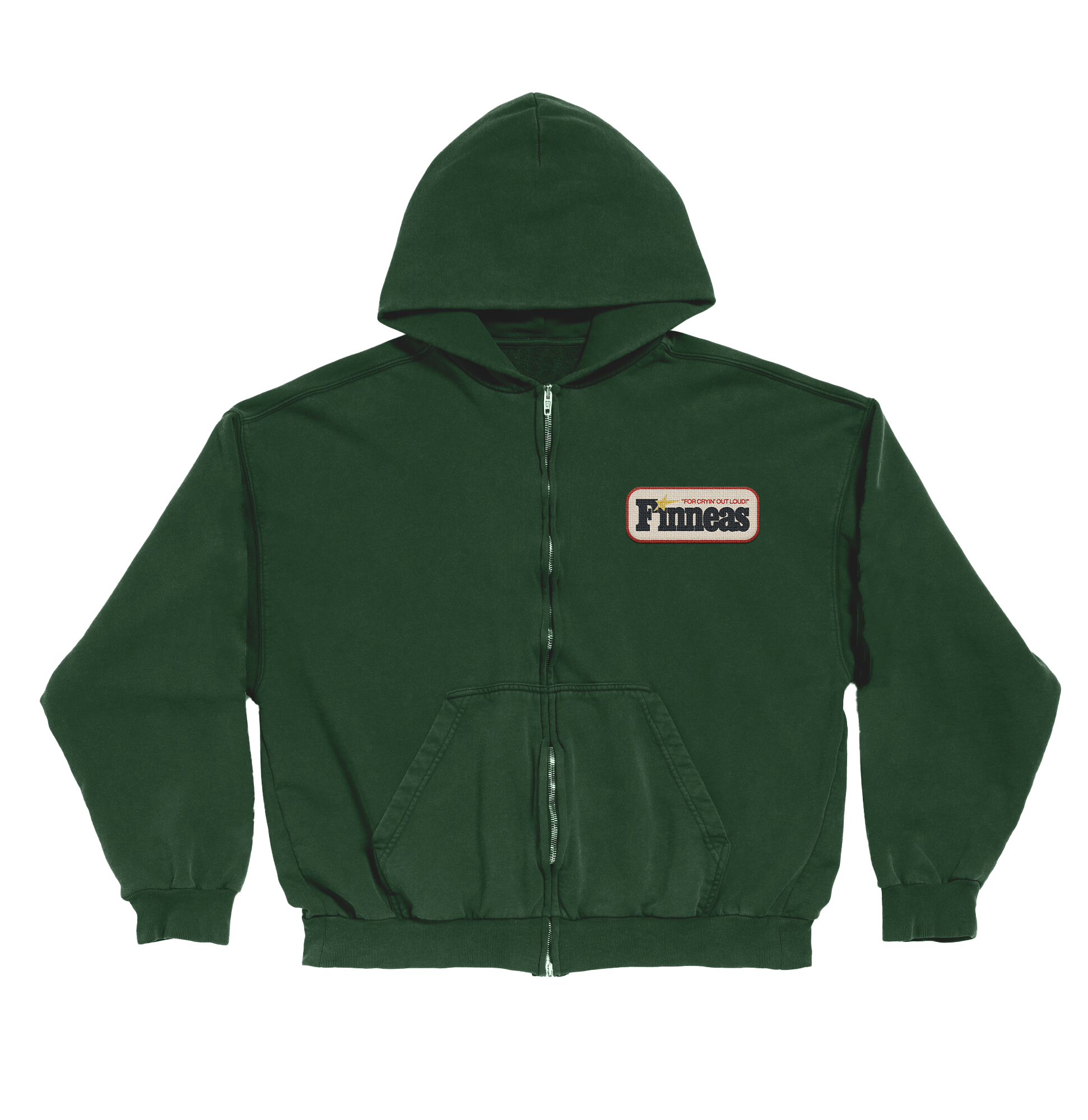 FINNEAS - FCOL! Green Patch Hoodie.